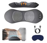 Theraback 3-in-1 Back Therapy, 3-in-1 at-Home Back Therapy Massager with Traction, Upgraded Theraback with Warming, Gentle Pulling & Vibration Functions (Light Gray)