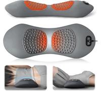 TheraBack 3 in 1 Back Therapy, Triple Fusion Back Massager with Traction, Vibration & Heat, Portable Core Relief Electric Massage Cushion for Neck, Shoulders & Back (Grey)