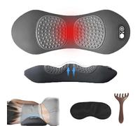 Theraback 3 in 1 Back Therapy, Upgraded Back Massagers, Warming, Gentle Pulling & Vibration Functions, Easy Stress Relief, Portable & Plug-in for Neck, Shoulders and Back (Gray)