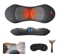 Theraback 3 in 1 Back Therapy, Upgraded Back Massagers, Warming, Gentle Pulling & Vibration Functions, Easy Stress Relief, Portable & Plug-in for Neck, Shoulders and Back (Black)