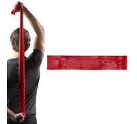 TheraBand CLX Latex-Free Resistance Band, 11 Loops for Pilates, Home Gym, Professional Physical Therapy & Fitness Equipment, 2.5 Metre, Red, Medium