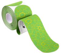 TheraBand Kinesiology Tape, Physio Tape for Pain Relief, Muscle Support, & Injury Recovery, Standard Roll with XactStretch Application Indicators, 2" X 10" Strips, 20 Pack Precut Green/Yellow