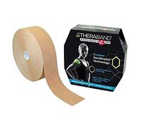 TheraBand Kinesiology Tape, Waterproof Physio Tape for Pain Relief, Muscle & Joint Support, Standard Roll with XactStretch Application Indicators, 2 Inch x 103.3 Foot Bulk Roll, Beige/Beige
