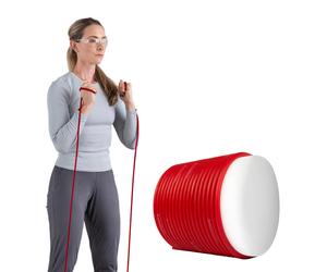 THERABAND Latex Resistance Tubing Red Medium Level 2 25 ft Roll Professional Grade for Upper and Lower Body Workouts Cut-to-Length Color-Coded