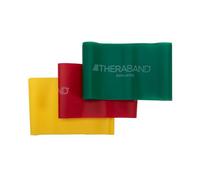 TheraBand Non-Latex, Elastic Resistance Bands Set for Physical Therapy, Yellow, Red, Green, Beginner