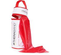 TheraBand Original TheraBand Fitness Band, Resistance Band for Strength Training and Weight Loss at Home or in the Gym, 1 Band Including Bag and Instructions in Set, Red, Medium, One Size