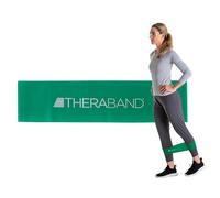 Theraband Resistance Band Loop, Professional Latex Mini Band for Lower Pilates, Crossfit, Yoga, Stretching, Physical Therapy, Strength Training no Weights, 12 Inch, Green, Heavy, Intermediate Level 1