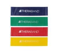 TheraBand Resistance Band Loop Set – 12 in Pack of 4 for Legs & Butt, Exercise & Rehab
