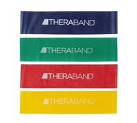 TheraBand Resistance Band Loop Set, Pack of 4, 12 Inch Band Loop Kit for Legs & Butt Workouts, Beginner to Advanced Levels for Exercise, Rehab, Physical Therapy, Stretching, Strength Training