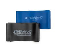 THERABAND Resistance Bands Set Advanced Kit Blue Black Non-Latex Elastic Bands for Exercise & Physical Therapy Strength Training Bands for Upper
