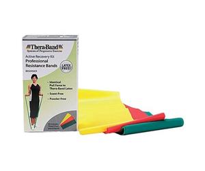 THERABAND Resistance Bands Set, Professional Latex-Free Elastic Band For Upper & Lower Body Exercise, Strength Training, Therapy, Pilates, Rehab,