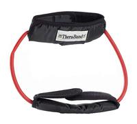 THERABAND Resistance Tubes, Professional Latex Elastic Tubing with Handles For Physical Therapy, Lower Pilates, At-Home Workouts, Rehab, 12 Inch, Padded Cuffs, Red