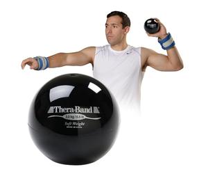 Theraband Soft Weight, 4.5" Ball for Isometric Workouts, Strength Training, Rehab, Shoulder Rehab & Surgery Recovery, Black, 6.6 lbs
