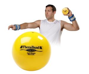 Theraband Soft Weight, 4.5" Ball for Strength Training, Rehab Exercises, Shoulder Rehab, Isometric & Isotonic Workouts, Yellow, 2.2 lbs