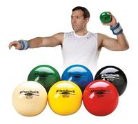 TheraBand Soft Weight, 4.5" Diameter Hand Held Ball Shaped Isotonic Weighted Ball for Isometric Workouts, Strength Training & Rehab Exercises, Shoulder Strengthening, Set of 6 Assorted Weights