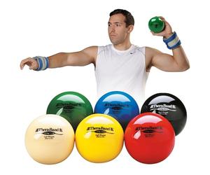 TheraBand Soft Weight, 4.5" Diameter Hand Held Ball Shaped Isotonic Weighted Ball for Isometric Workouts, Strength Training & Rehab Exercises, Shoulder Strengthening, Set of 6 Assorted Weights