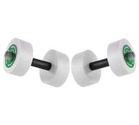 Theraband Water Weights, Aquatic Dumbbells for Pool Fitness, 2 Foam Weights with Padded Grip for Water Aerobics, Therapy, Workouts, Pool Exercise Equipment, Aqua Training, Green, Medium, Intermediate