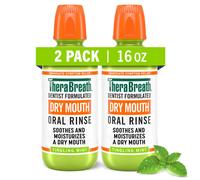 TheraBreath Dry Mouth Oral Rinse Tingling Mint Dentist Formulated 16 Fl Oz (2-Pack)