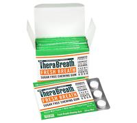 TheraBreath Fresh Breath Chewing Gum with ZINC Citrus Mint Flavor 10 Count (Pack of 6)