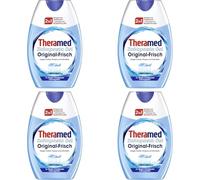 Theramed Toothpaste 2 in 1 Original, Fluoride Toothpaste, Freshens Breath and Protects Teeth, 4 x 75 ml