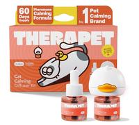 TherapetMD 60-Day Cat Calming Diffuser - Cat Pheromone Diffuser for Stress, Pee Spraying, Cat Fighting, Aggression, Excessive Meowing & Scratching - 60-Day Refill Included - Packaging May Vary