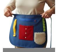Therapeutic Apron For Seniors - Sensory Blanket Cognitive Stimulation And Relaxation | Activity Apron 48x51cm Lightweight 160g For Adults With Alzheimer's Special Needs