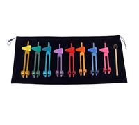 Therapeutic Chakra Fingerboard, Set of 8 with Base + 1 Silicone Hammers and Cleaning Cloth, Ideal for Therapy, Chakra Therapy, Sound Therapy, Maintain Body and Mind