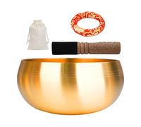 Therapeutic Frequency Bowl Group Premium Polished Brass Design Complete with Cushion Protective Bag Buddhist Prayer Bowl Set