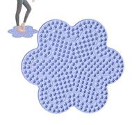 Therapeutic Massage Pad - Silicone Foot Mat, Soft Anti Slip with Textured Nodes, Flower Design Foot Rest, Portable Foldable Mats for Daily Foots Care. Reflexology Mat for Walking or Standing