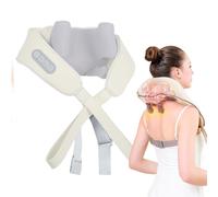 Therapexa Neck & Shoulder Massager, Therapexa Neck Massager, Upgraded 6 Head Deep Tissue 4d Massage Technology, Gift for Mom and Dad, Expert Massage for Back, Waist, Leg Use (White)