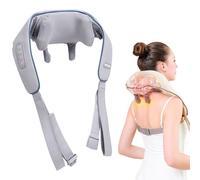 Therapexa Neck & Shoulder Massager, Therapexa Neck Massager, Upgraded 6 Head Deep Tissue 4d Massage Technology, Gift for Mom and Dad, Expert Massage for Back, Waist, Leg Use (Gray)
