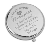 Therapist Appreciation Gift Mental Health Travel Compact Pocket Makeup Mirror Therapy Gifts for Therapist Physical Therapists Gifts for Women Speech Occupational Therapists Christmas Birthday Gift