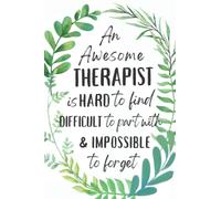 Therapist Gifts: An Appreciation and Thank You Gift, Blank Notebook Journal for Therapist to Write in