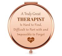Therapist Gifts for Women Compact Mirror Physical Therapist Gifts for Female Occupational Therapy Gift Travel Makeup Mirrors Mental Health Therapists Presents Graduation Retirement Thank You Gift