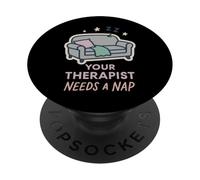 Therapist Humor Burnout Counselor Mental Health Meme Gift PopSockets Adhesive PopGrip