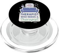 Therapist Humor Burnout Counselor Mental Health Meme Gift PopSockets PopGrip for MagSafe
