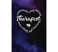 Therapist Journal Notebook - Blank with Lines and Heart Words, Great for Showing Your Appreciation: Purple and Blue Universe design