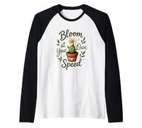 Therapist Motivational Inspirational Smiling Cute Cactus Raglan Baseball Tee