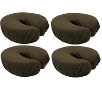 Therapist's Choice® Premium Deluxe Microfiber Massage Table Face Cradle Covers, 4pcs per Package (Dark Brown (Chocolate))