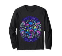 Therapy Bloom Occupational Wellness Folk Art Floral Long Sleeve T-Shirt