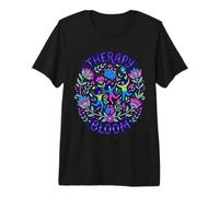 Therapy Bloom Occupational Wellness Folk Art Floral Premium T-Shirt