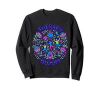 Therapy Bloom Occupational Wellness Folk Art Floral Sweatshirt