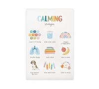 Therapy, Calming Strategies Tips, Mental Health Poster Canvas Poster Wall Art Decor Print Picture Paintings for Living Room Bedroom Decoration 24x36inch(60x90cm)