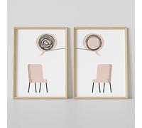 Therapy Counselor Office Wall Art Digital Posters Prints Canvas Painting 2 Pieces Nordic Wall Pictures For Psychologist Home Decor 40Cmx60Cm No Frame