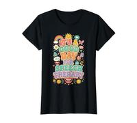 Therapy Day for Speech Therapy Retro SLP Rainbow Value Graphic T-Shirt, Women, Black, XS