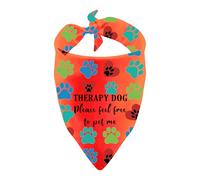 Therapy Dog Bandana Please Feel Free To Pet Me Dogs Scarf for Training Dog Gift (Feel Free To Pet Me)