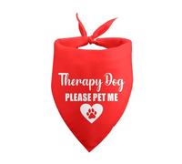 Therapy Dog Please Pet Me Bandana - Adopt Me Scarf for Dogs - Funny Pet Photo Prop Accessory - Dog Lovers Owner Gift