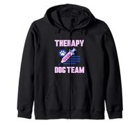 Therapy Dog Team Animal Support Bonding Zip Hoodie