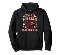 Therapy Dog Team Pet Dog Animal Assisted Therapy Groovy Pullover Hoodie