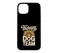 Therapy Dog Team Retro Rainbow Service Animal Handler Case for iPhone 15 Plus